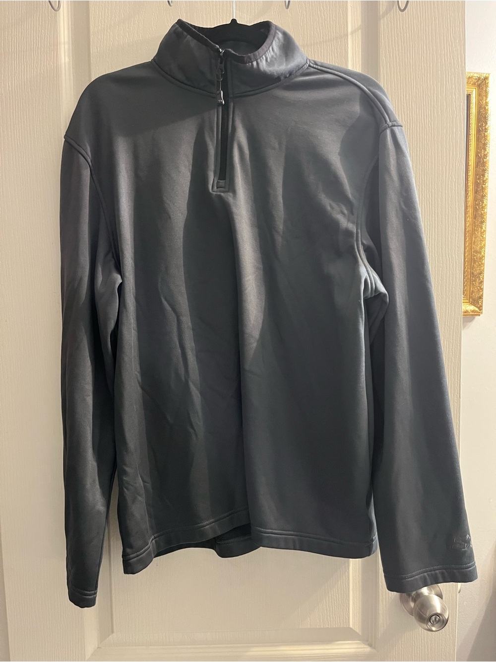 STARTER Gray Quarter-Zip Fleece Jacket